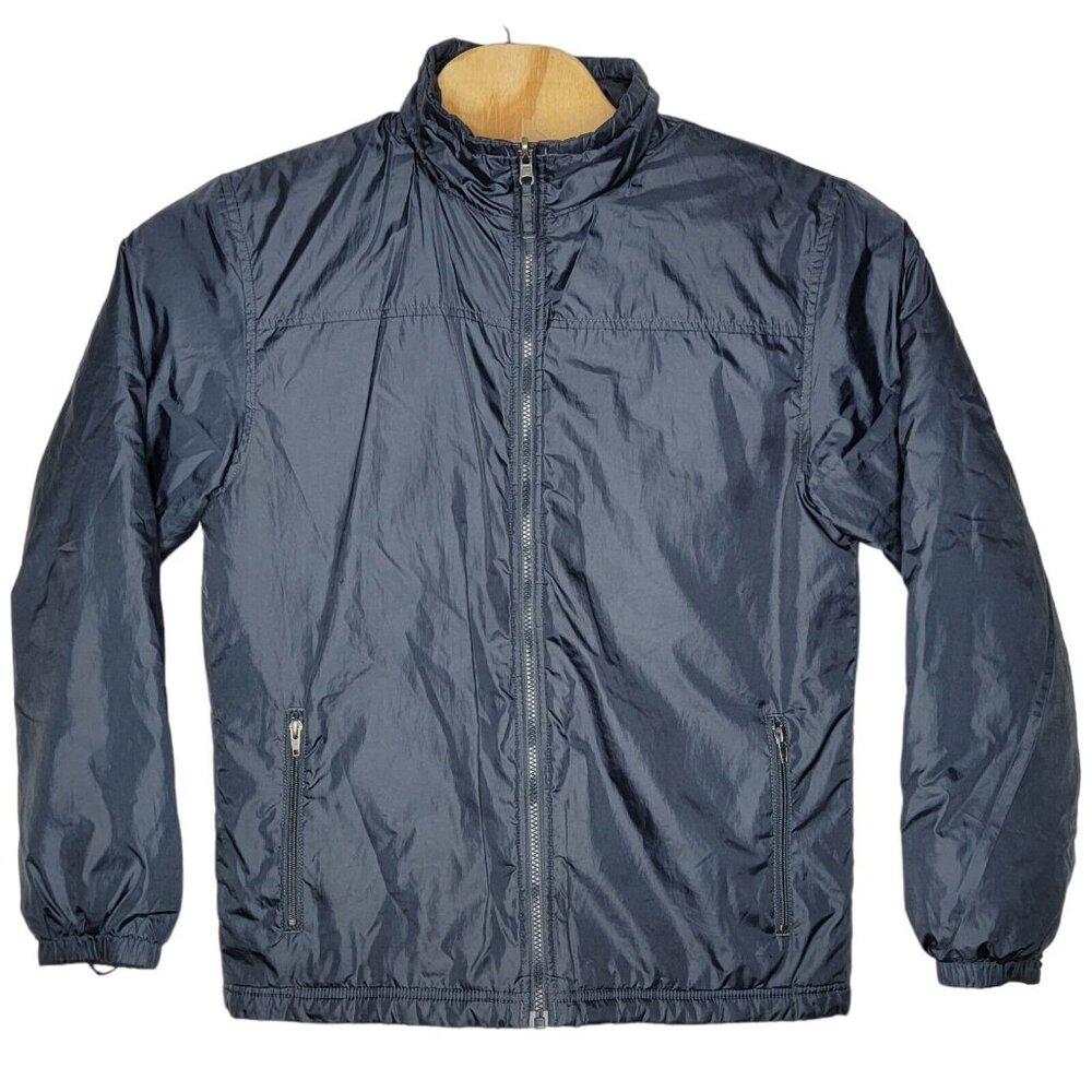 LL Bean Small Regular Men's Black Nylon /‎ Polyester Full Zip Jacket